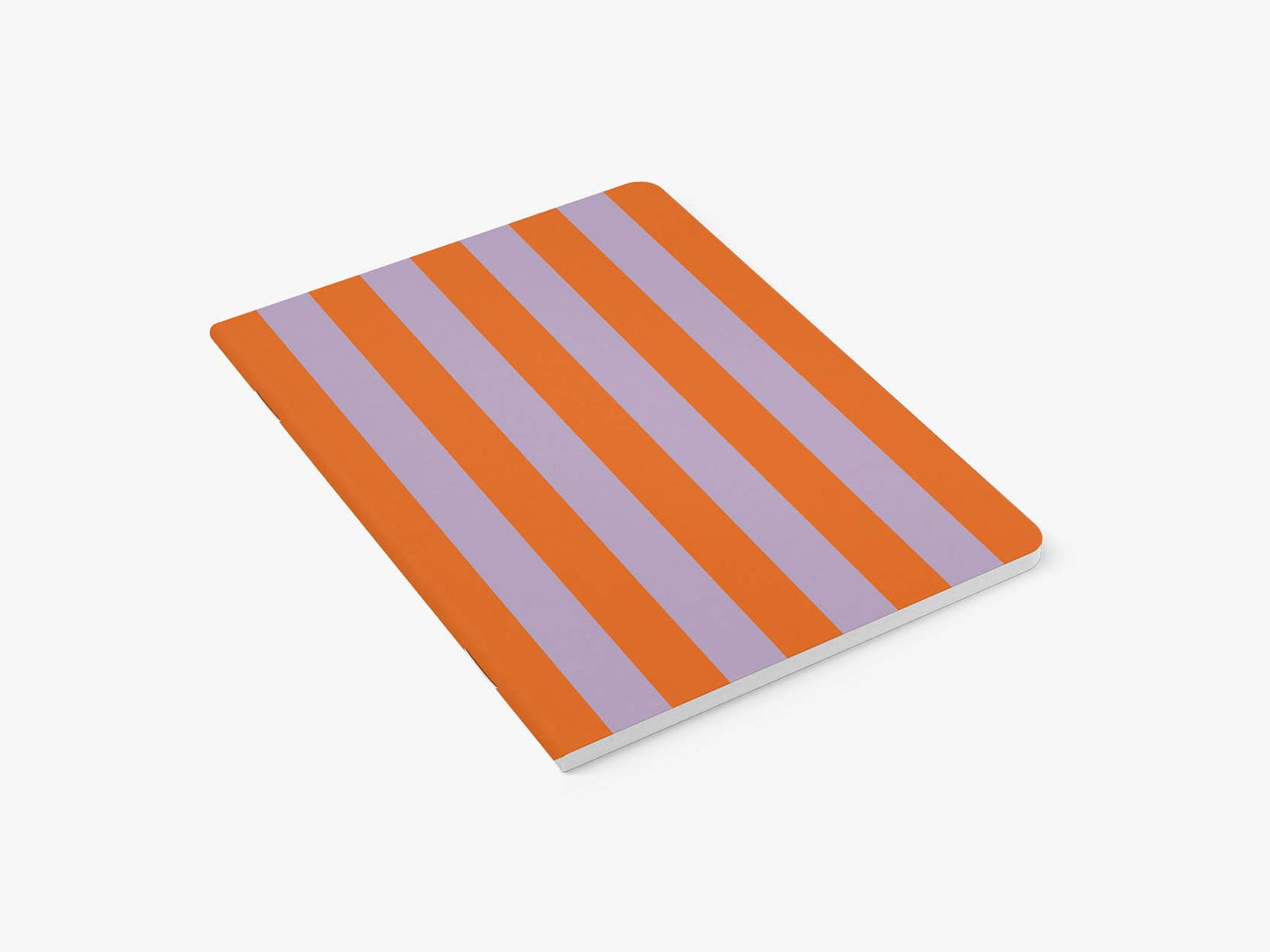 lila-orange gestreiftes Notizheft