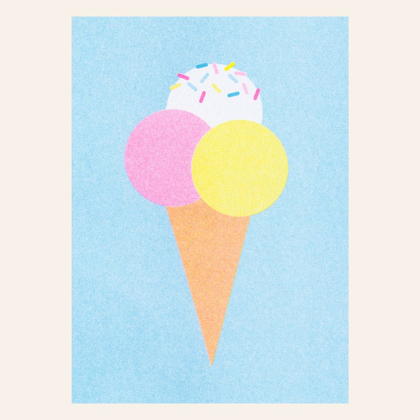 Streusel Eis Postkarte