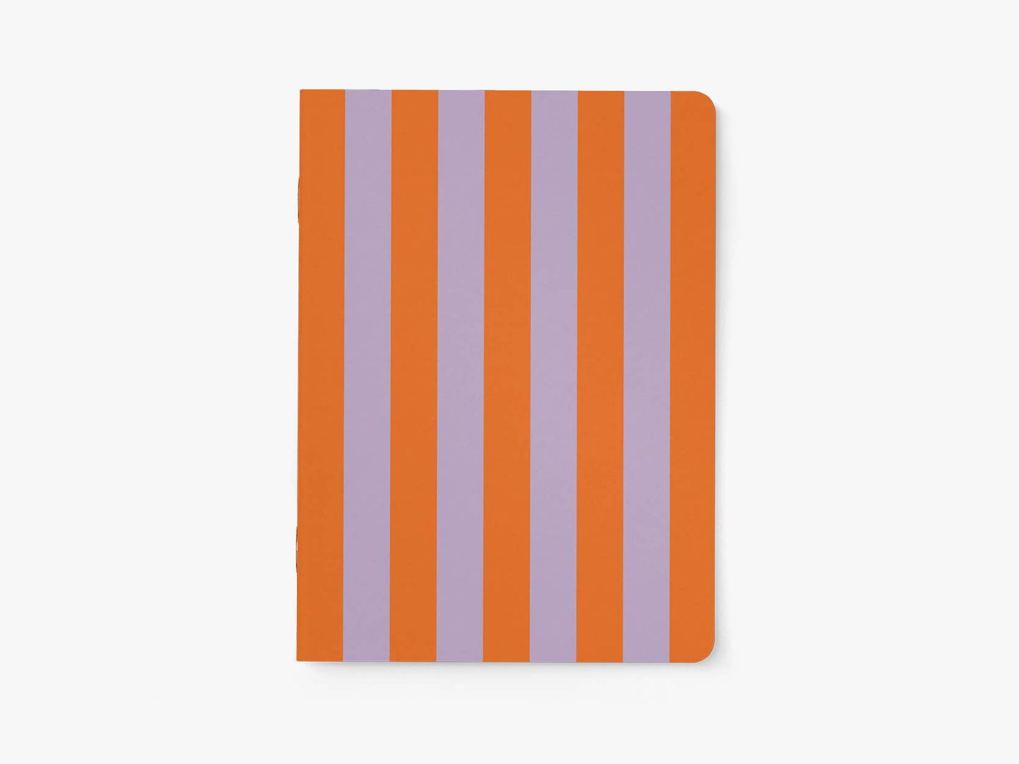 gestreiftes Notizbuch in lila-orange