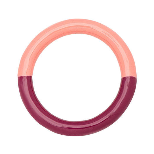 LULU Copenhagen Double Color Ring in Burnt Coral - Plum