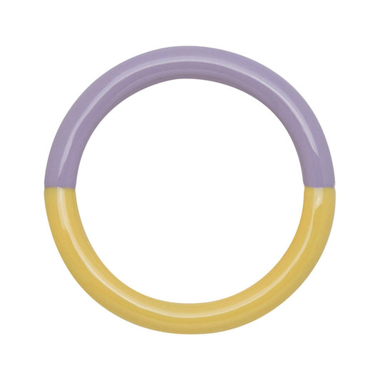 LULU Copenhagen Double Color Ring in Pale Yellow Purple