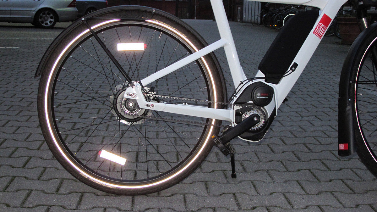 Reflektorklette am Fahrrad