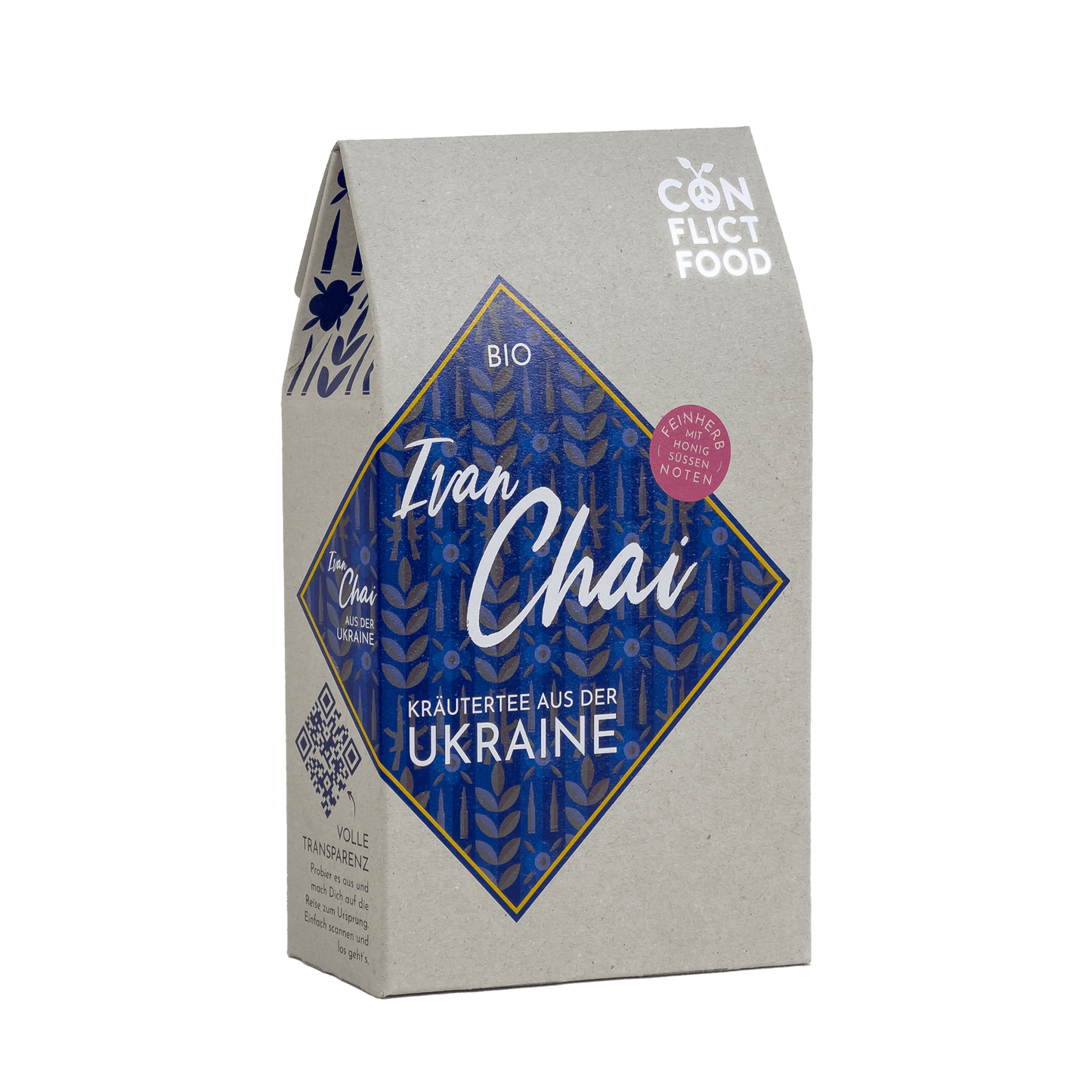 Bio Kräutertee aus der Ukraine von Conflictfood in einer Geschenkverpackung.