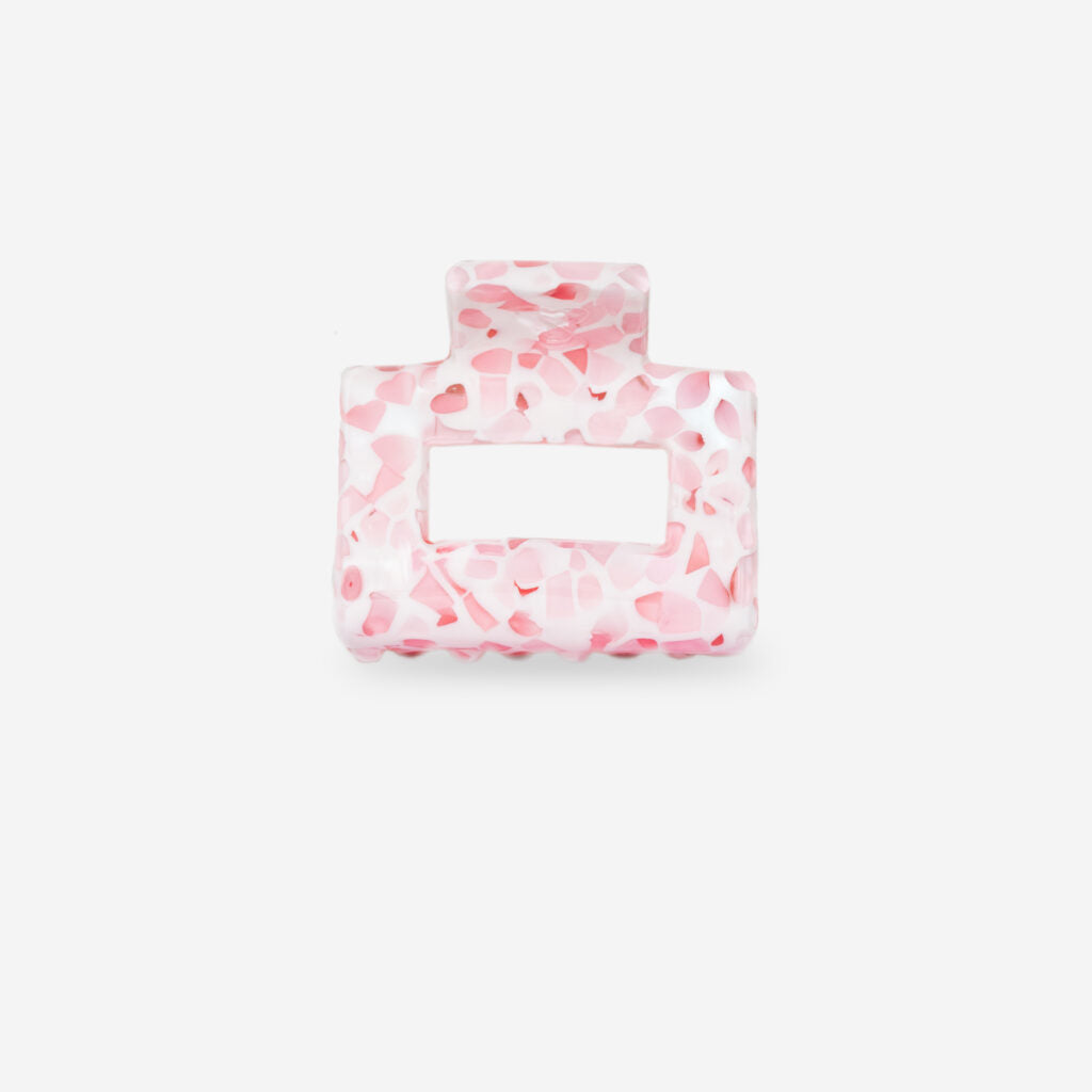 Haarklammer klein rosa-weiß