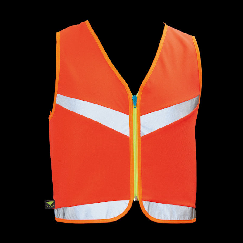 Warnweste neonrot uni Damen Herren
