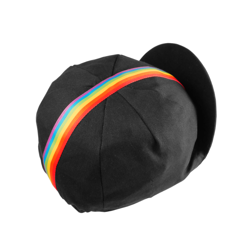 mütze statt fahrradhelm Fahrradmütze Regenbogen