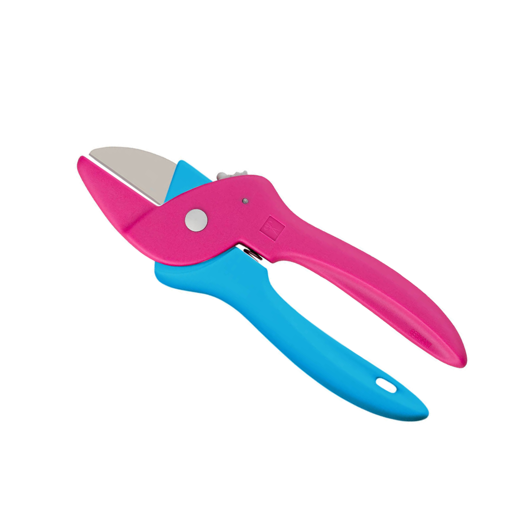 Blumenschere pink-blau