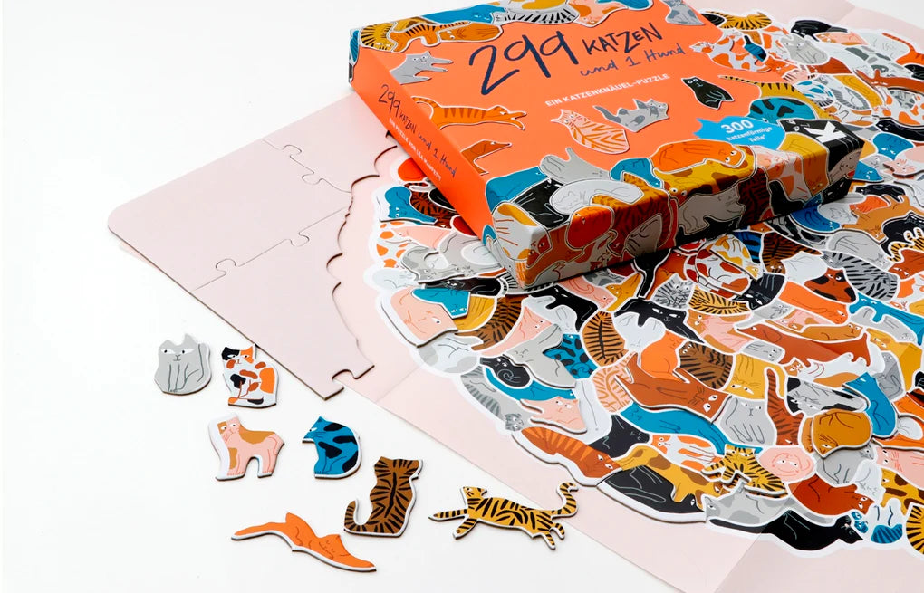 Puzzle 299 Katzen und 1 Hund