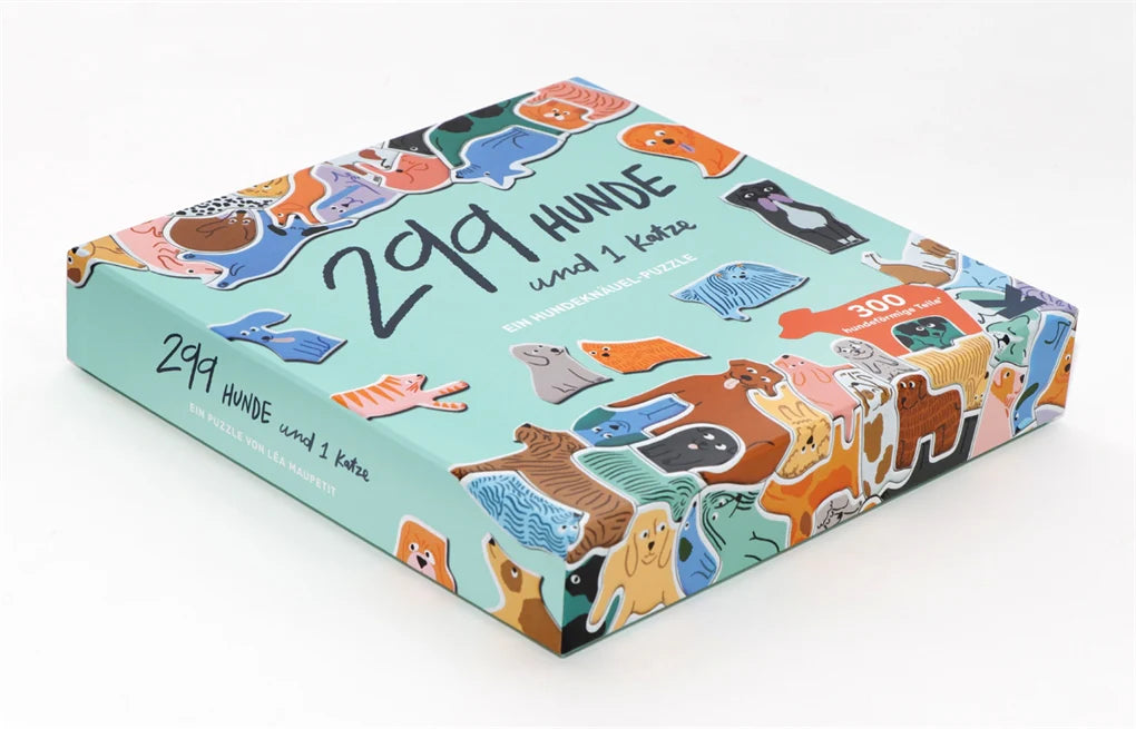 Karton 300 Teile Puzzle 299 Hunde und 1 Katze