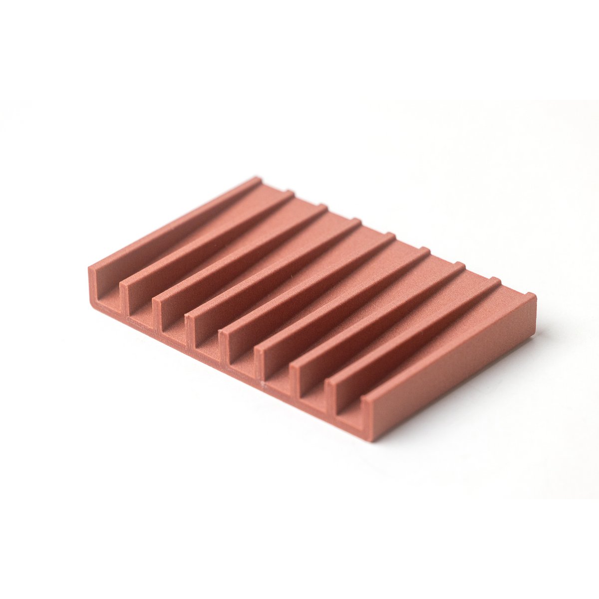 3-D gedruckte umweltfreundliche Seifenschale mit linienform terrakotta