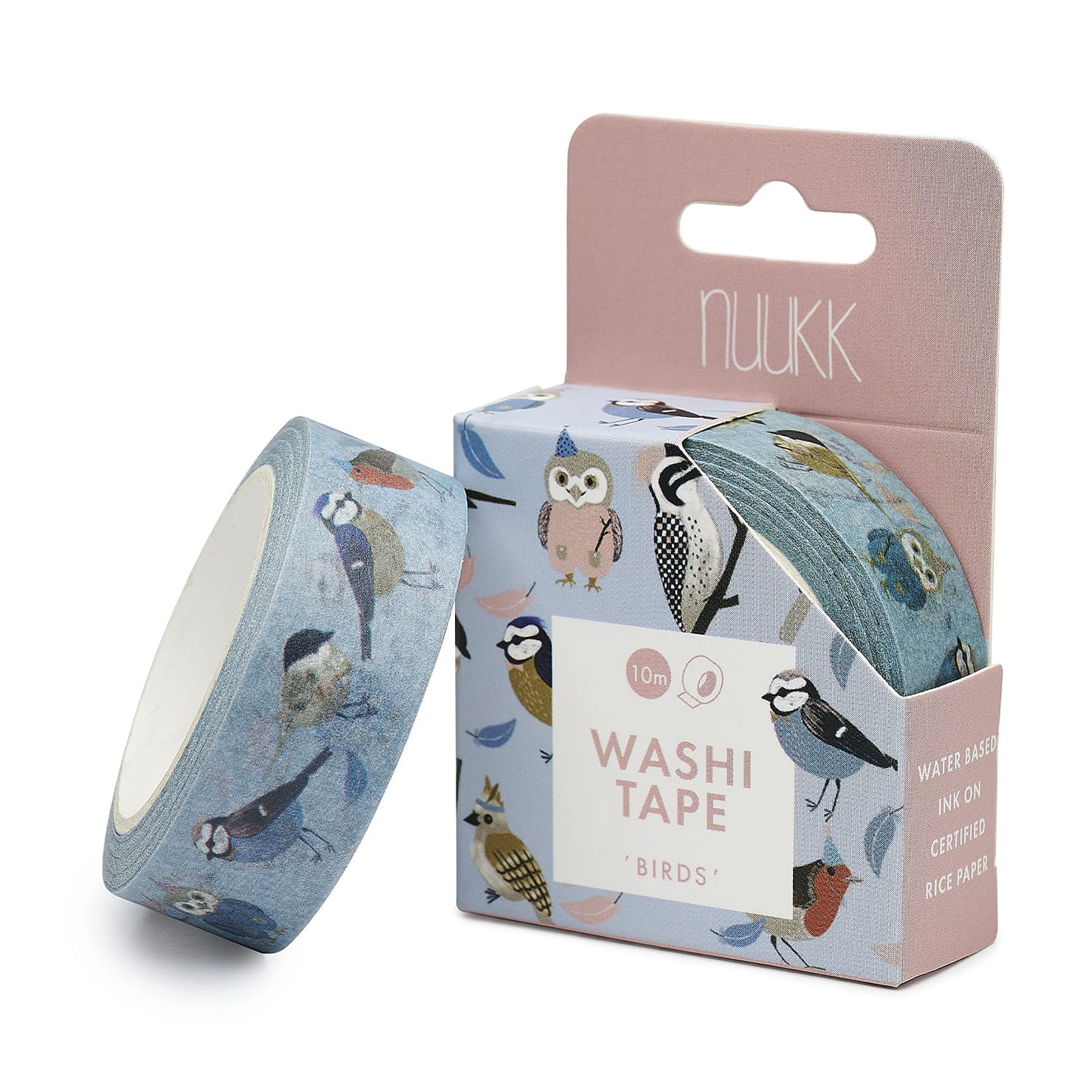 Washi Tape Birds von nuukk mit und ohne Verpackung