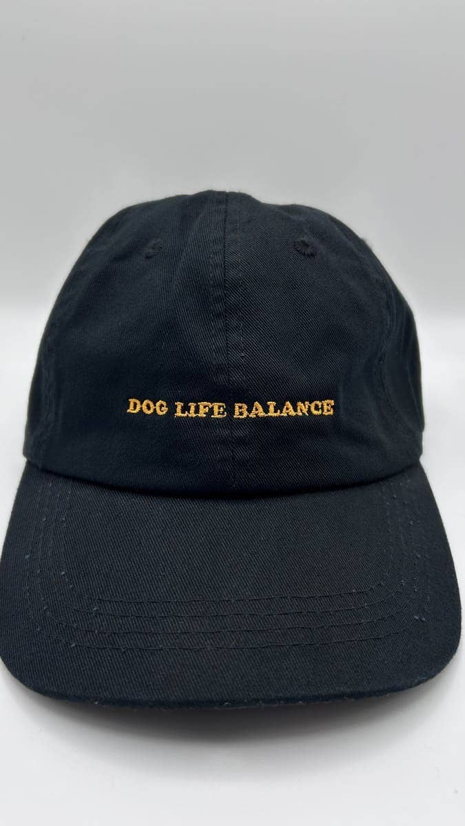 Dog Life Balance Dad Cap - Black & Orange