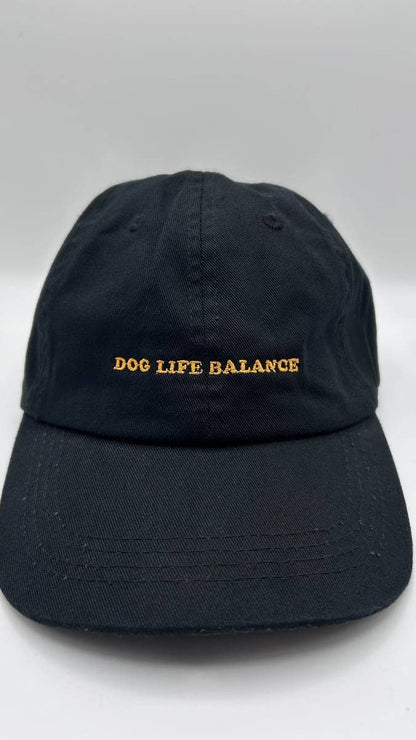 Dog Life Balance Dad Cap - Black & Orange