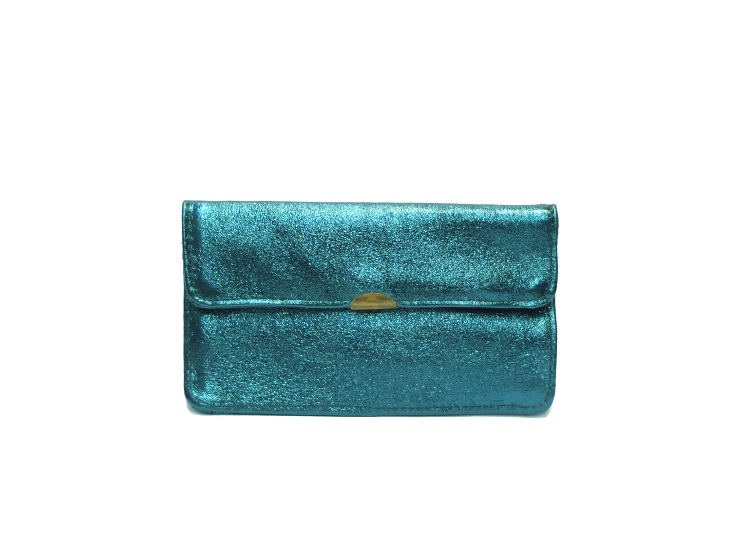 Kompakte Glitzer Leder-Geldbörse