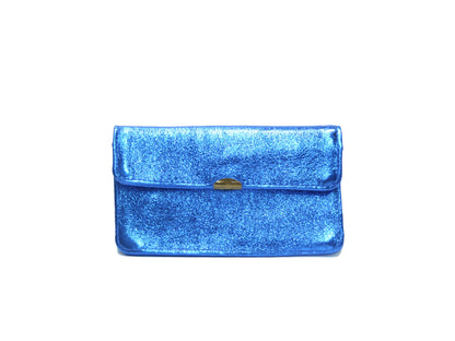 Kompakte Glitzer Leder-Geldbörse