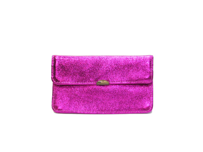 Kompakte Glitzer Leder-Geldbörse