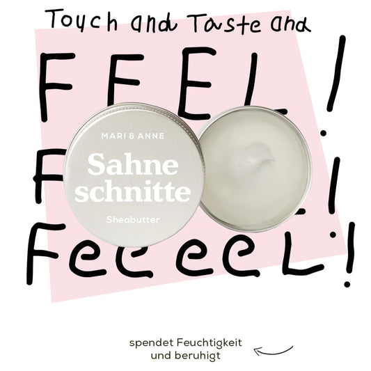 Sahneschnitte Sheabutter Creme in kleiner Mini Dose
