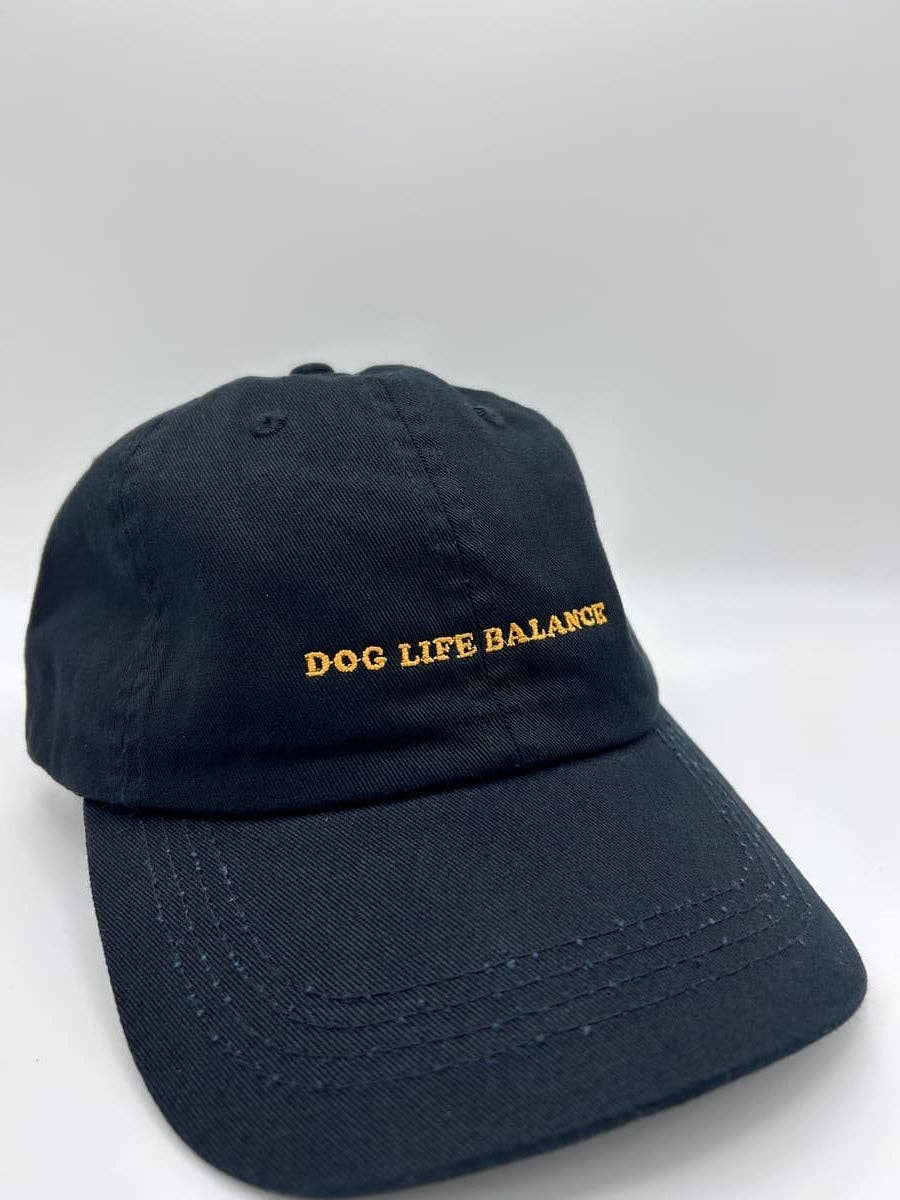 Dog Life Balance Dad Cap - Black & Orange
