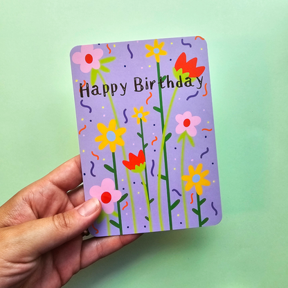 Postkarte Happy Birthday - Gold  | ngs studio