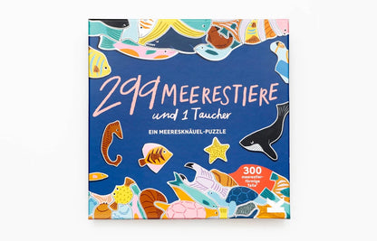 Puzzle 299 Meerestiere und ein Taucher