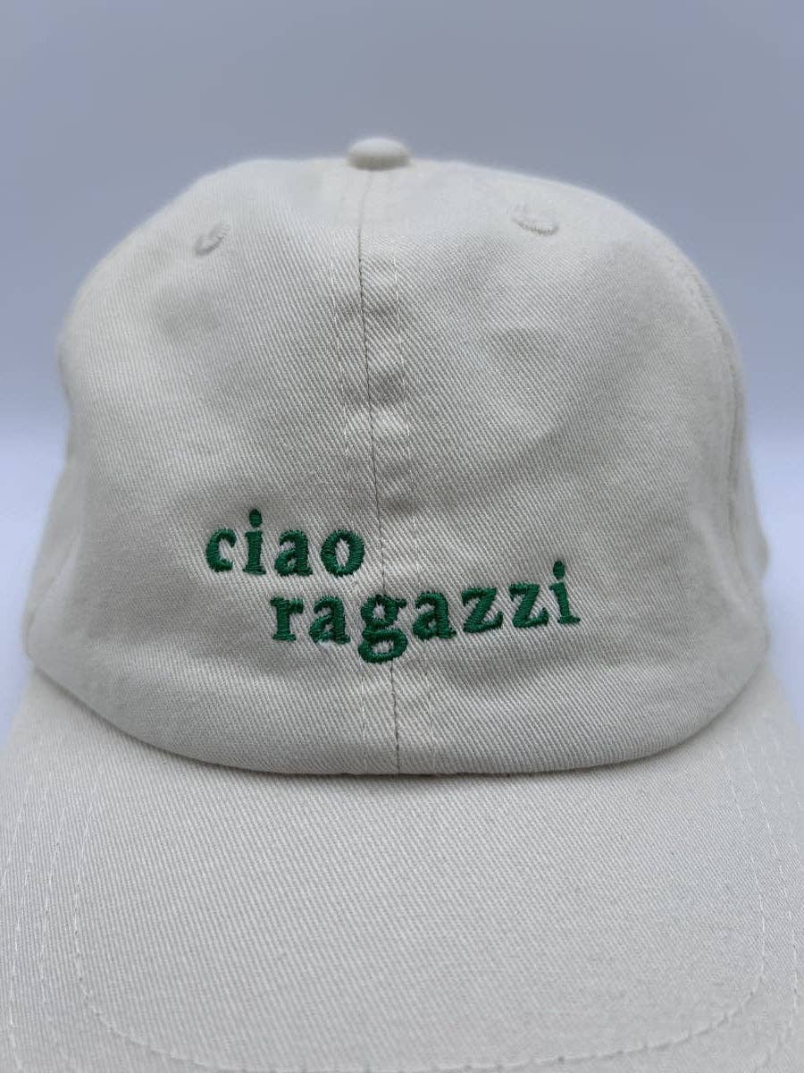 ciao ragazzi Cap - Cream & Green