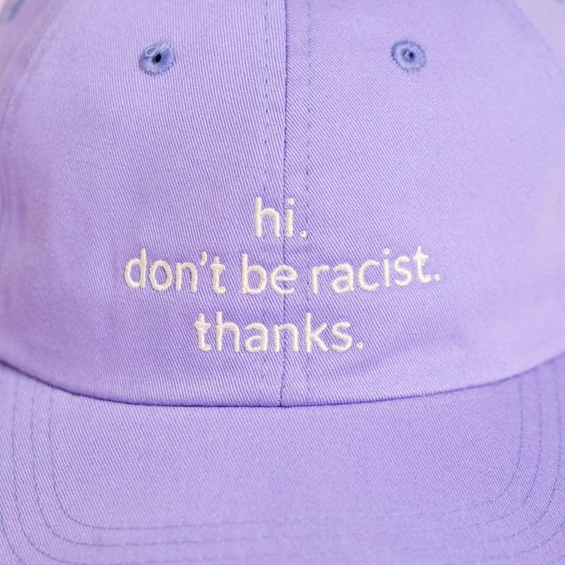 Hi. don't be racist. thanks. Premium Cap - lila & cream
