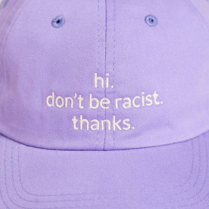 Hi. don't be racist. thanks. Premium Cap - lila & cream