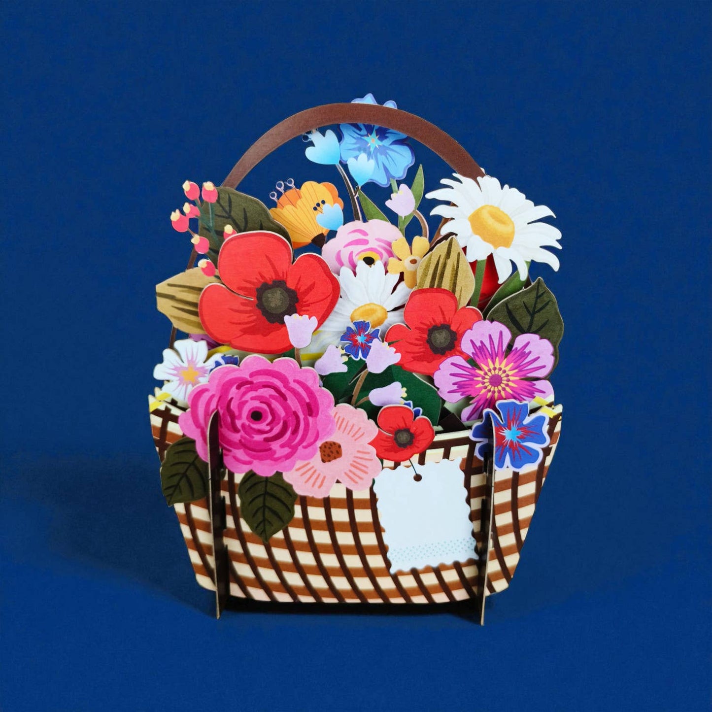 Miniaturwelt Pop-up-Karte Blumenkorb - alljoy design