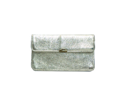 Kompakte Glitzer Leder-Geldbörse