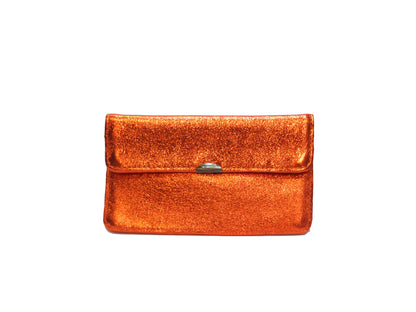 Kompakte Glitzer Leder-Geldbörse