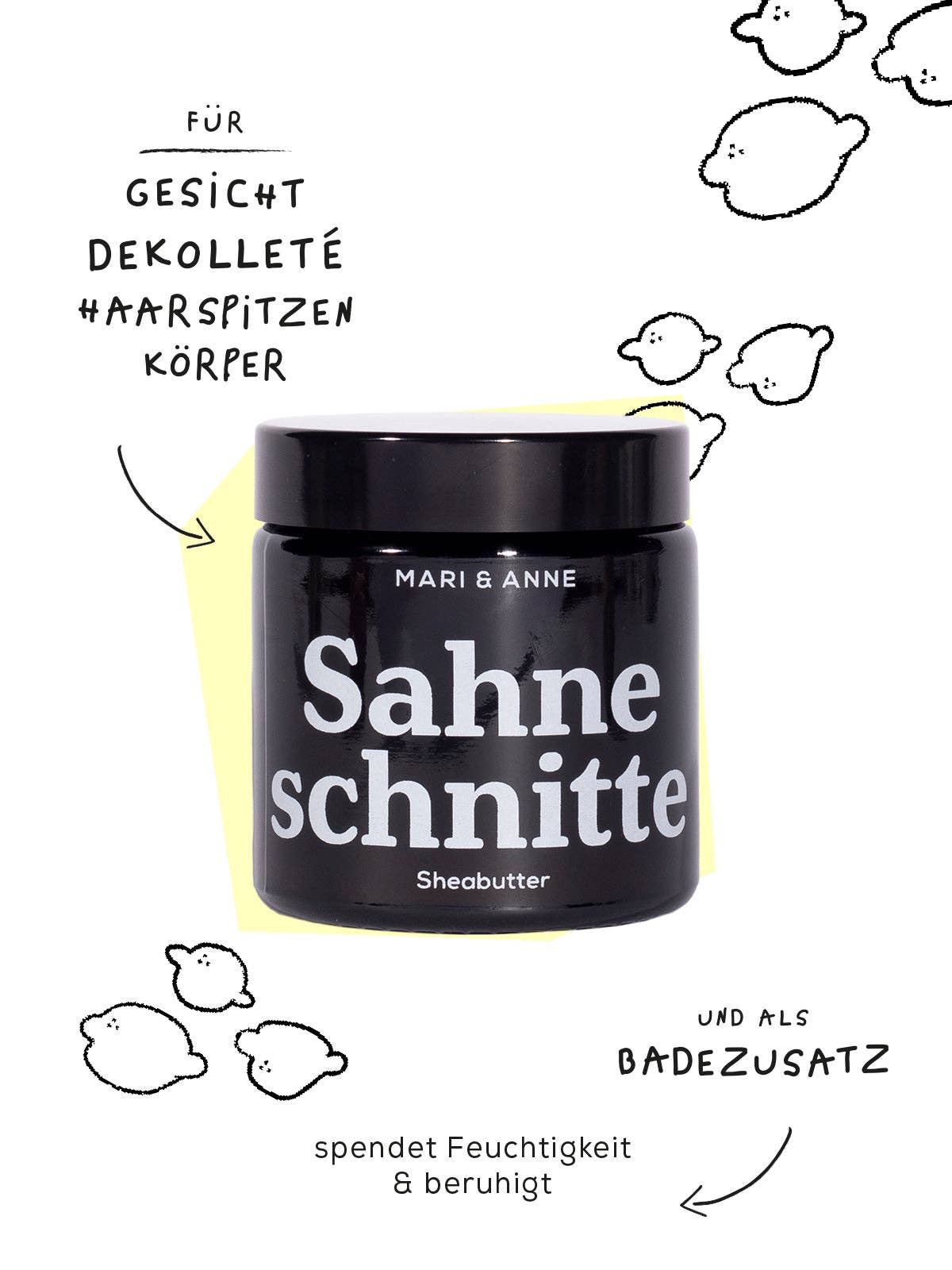 Sahneschnitte Lemon — Gesichts- und Körperbutter - Mari+Anne