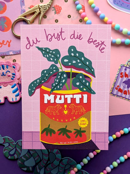 Du bist die beste Mutti Postkarte - Studio Kumimi