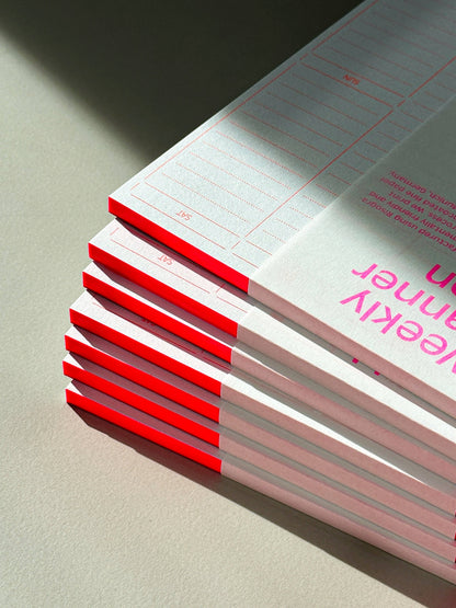 Risodruck-Neon Wochenplaner Pink HERR & FRAU RIO