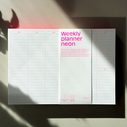 Risodruck-Neon Wochenplaner Pink HERR & FRAU RIO