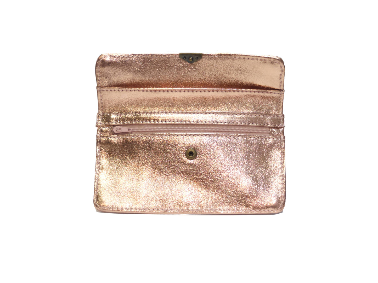 Kompakte Glitzer Leder-Geldbörse