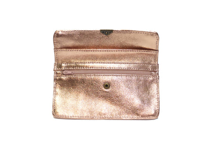 Kompakte Glitzer Leder-Geldbörse