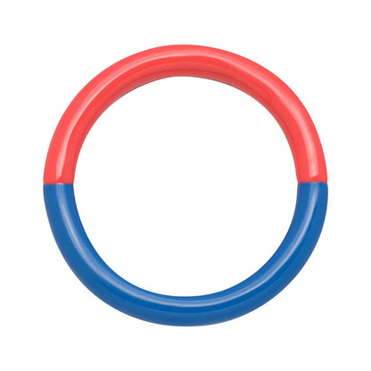 LULU Copenhagen Double Color Ring in Orange Coral - Blue