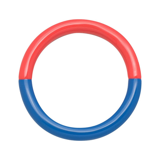 LULU Copenhagen Double Color Ring in Orange Coral - Blue
