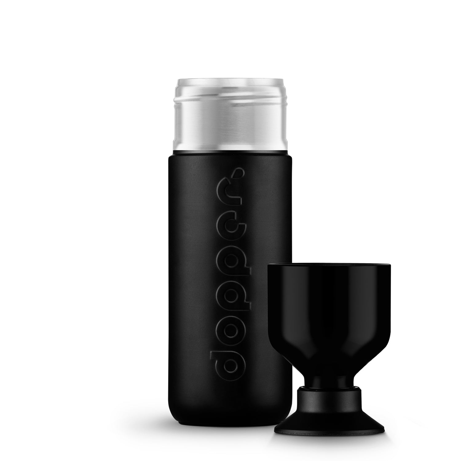 Dopper Insulated blazing black Thermosflasche mit abgeschraubtem Becher