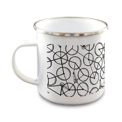 Fahrrad Emaille-Tasse