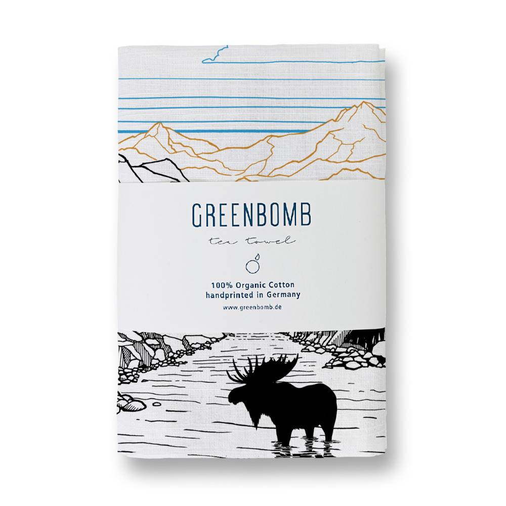 Geschirrtuch Elch Berge greenbomb
