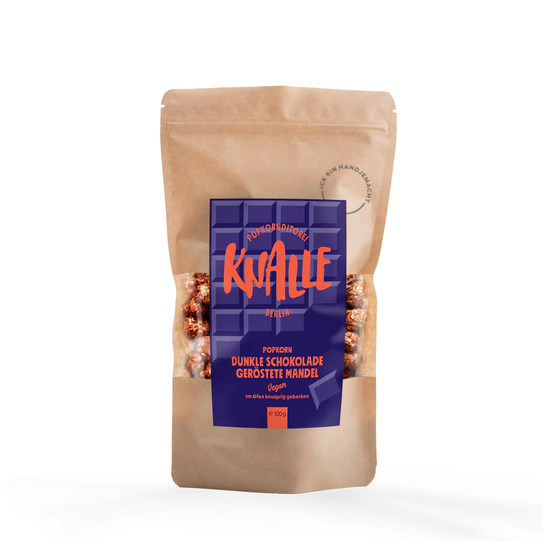 Knalle Popcorn Dunkle Schokolade & geröstete Mandel (vegan)