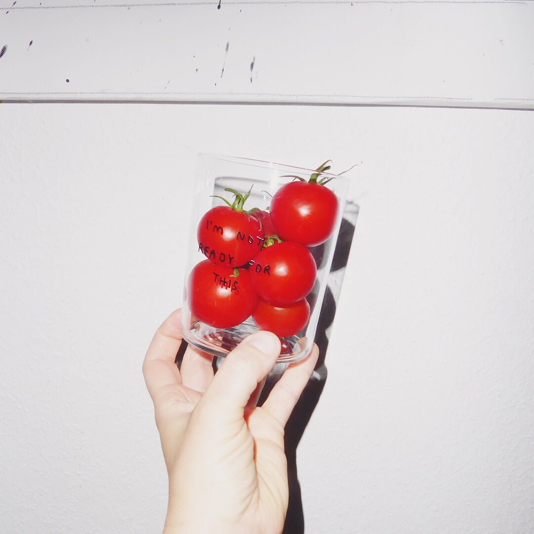 500ml Trinkglas mit Spruch NOT READY FOR THIS