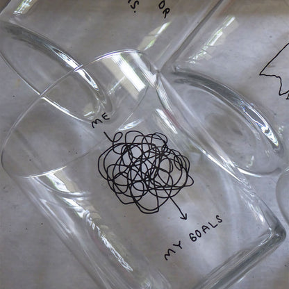 ME - MY GOALS Glas Medium 500 ml - yahya studio
