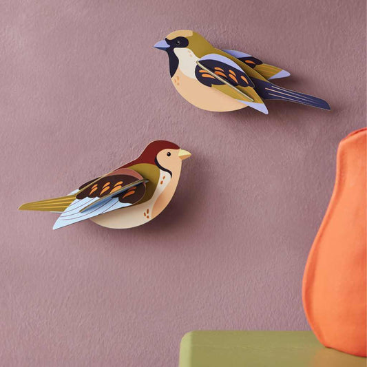 Papier Vogel Wanddekoration Spatzen (Sparrows)