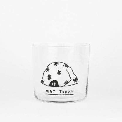 Glass Medium (350ml) mit Motiv NOT TODAY