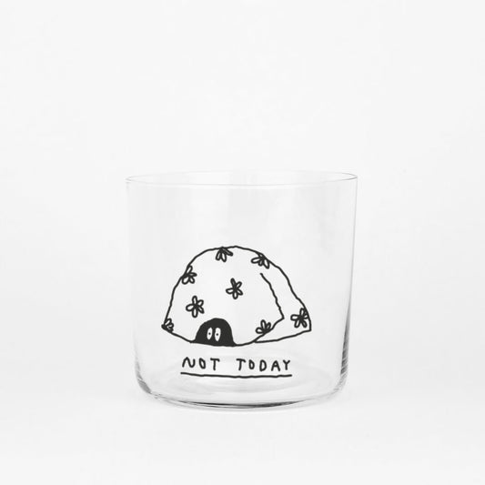 Glass Medium (350ml) mit Motiv NOT TODAY