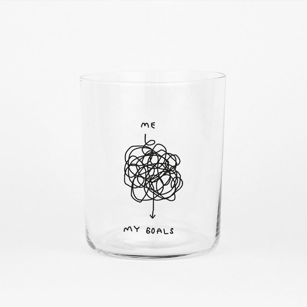 ME - MY GOALS Glass 500ml yahya studio