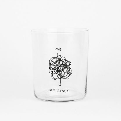 ME - MY GOALS Glass 500ml yahya studio