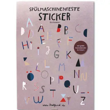 Spülmaschinenfeste Sticker  Buchstaben - Halfbird